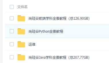 java+python+运维+前端全套教程和资料